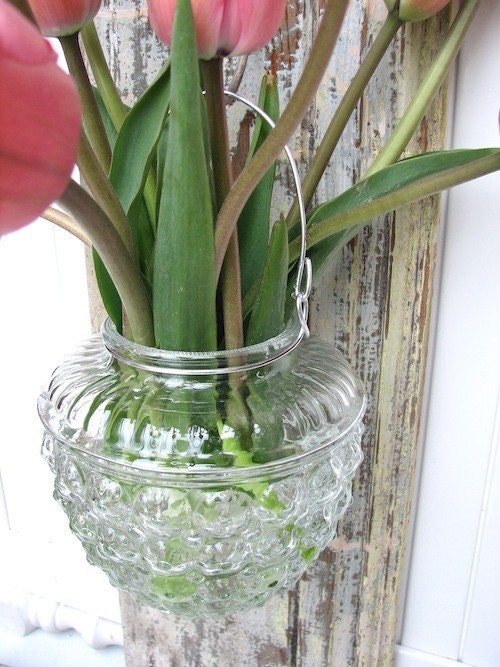 Handmade Vintage Glass Hanging Vase