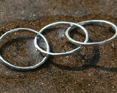 Sterling Silver Triple Simplicity Puzzle Rings