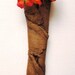 Rustic Wall Vase Pocket Country Look Brown Stain