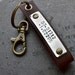 Latitude Longitude For Him - Mens GPS Key Chain - Leather & Stainless Steel Key Chain