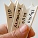 home grown Ceramic Herb Garden Markers chocolate