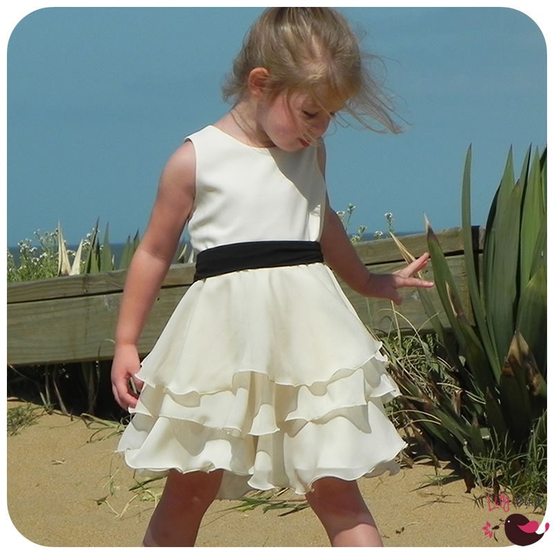 Lily Bird Studio PDF Sewing Pattern - Maddie's Dress - 12 mths to 8 yrs - circle skirt, 3 or 4 layers wide twirly skirt, girls, flower girl