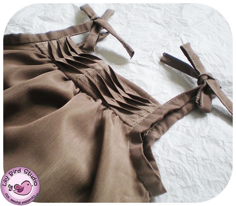 Pleated sundress - 9 months to 8 years - PDF Pattern and Tutorial - pilowcase dress - easy sew