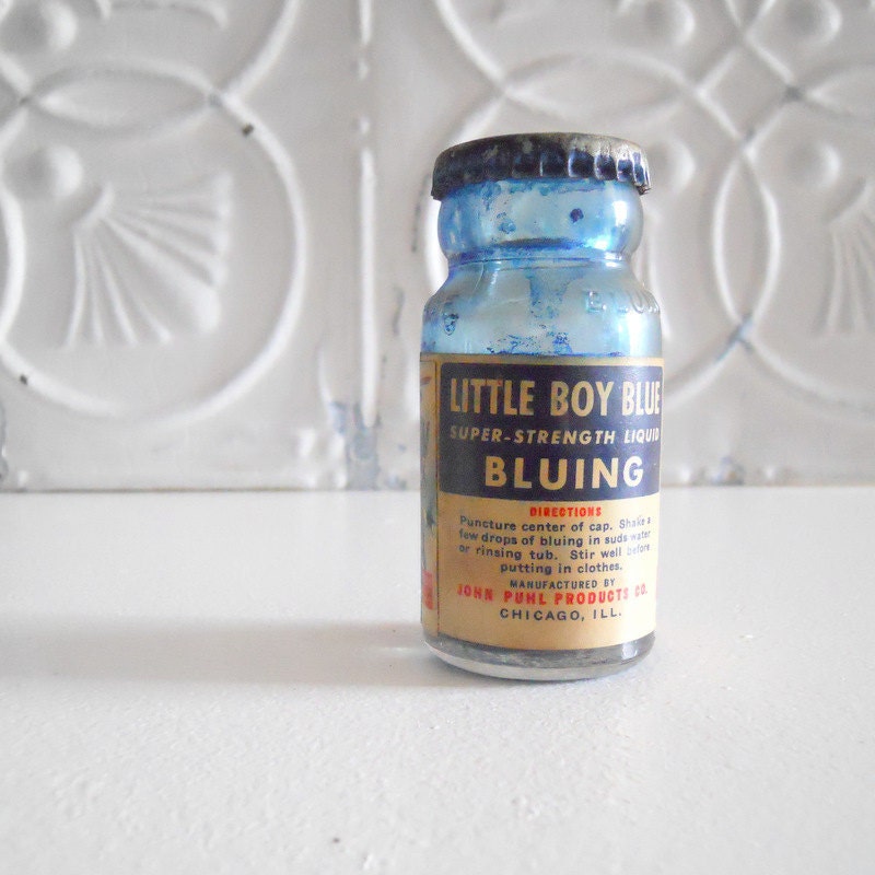 Items similar to Vintage Little Boy Blue Bluing Liquid Bottle, Original