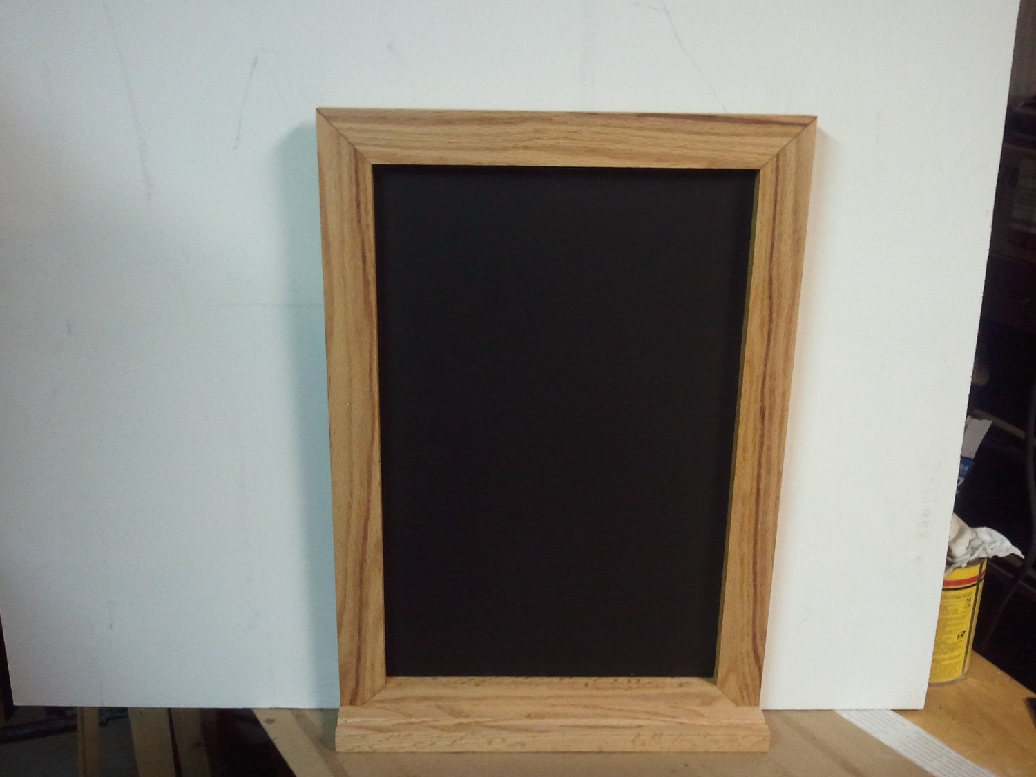 Solid Oak Chalk Board with Chalk Tray