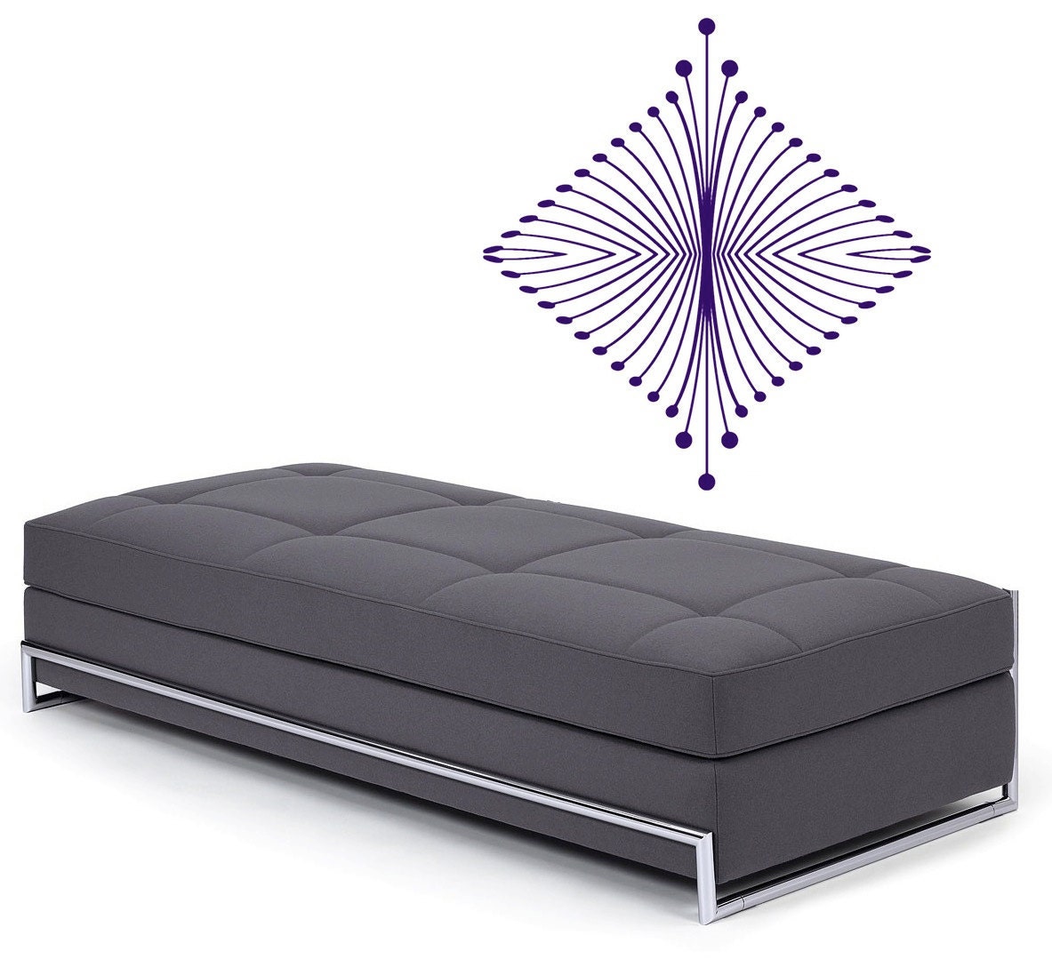 Art Deco Wall DECAL- BED- interior design, tattoo, sticker art, room, home and business decor Twin Double Full Queen