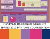 Pantone Spring 2012 Color Scheme - Handmade Bookkeeping Complete - Etsy Bookkeeping - Savings Package