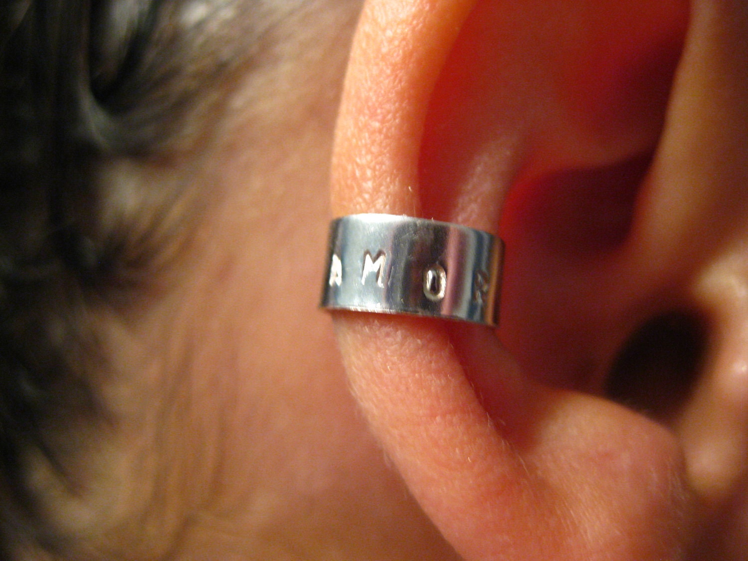 Tribal Coquí Taíno Sterling Silver Ear Cuff with Texture