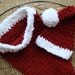 Hand-Crocheted Newborn Baby Girl/Boy Unisex Christmas Santa Hat and Cocoon Set for Christmas/Holidays