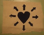 Heart Everywhere Screenprinted Patch