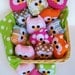 2 lovely valentine plush mini owls toys