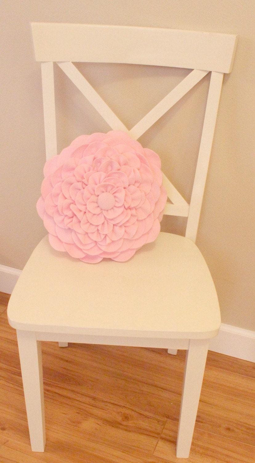 Pink flower pillow