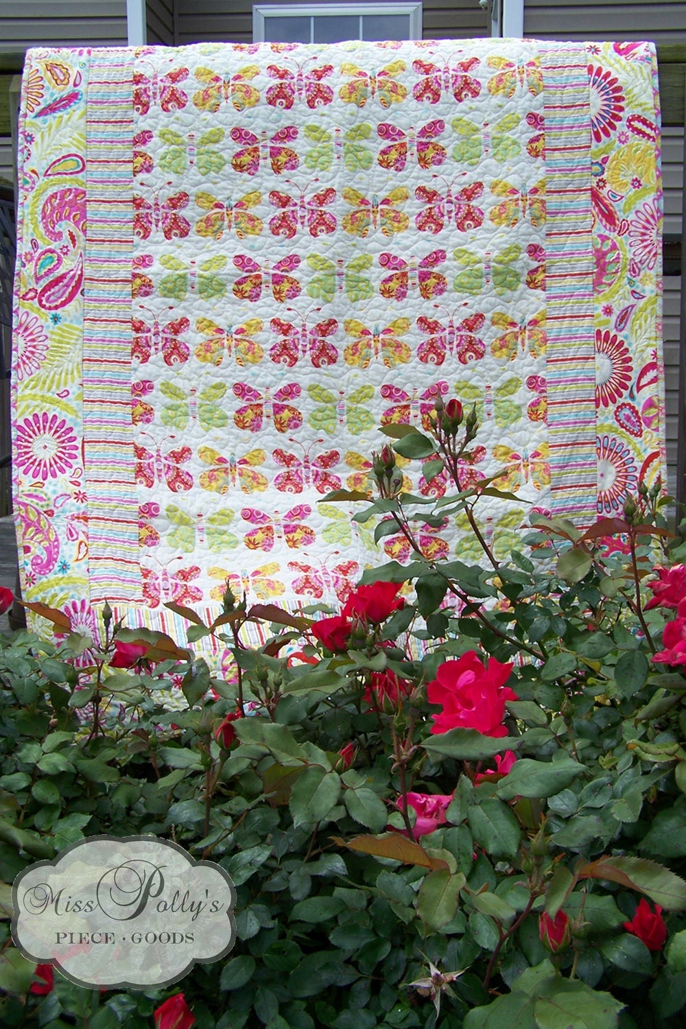 Baby Crib Bedding- Design Your Own Baby and Toddler Frame Style Quilt in Fabrics You Choose