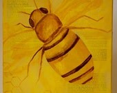 Bee Original Painting Yellow