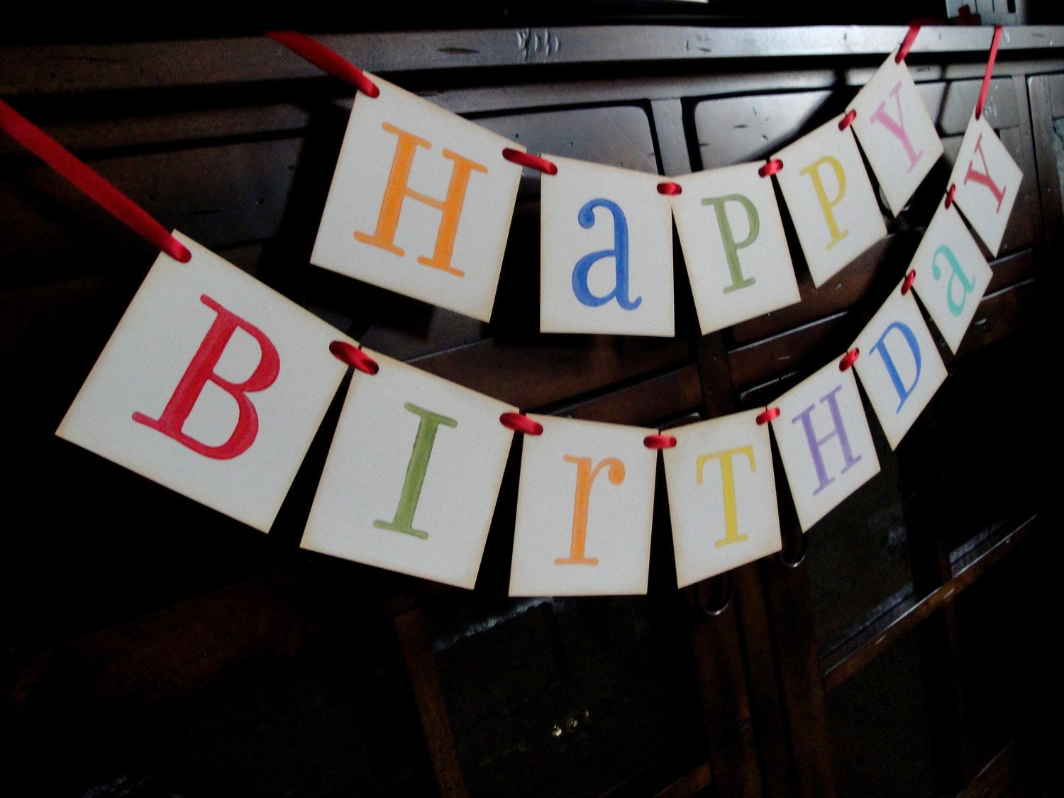 Items similar to HAPPY BIRTHDAY hanging banner perfect for any age on Etsy Items similar to HAPPY BIRTHDAY hanging banner perfect for any age on Etsy