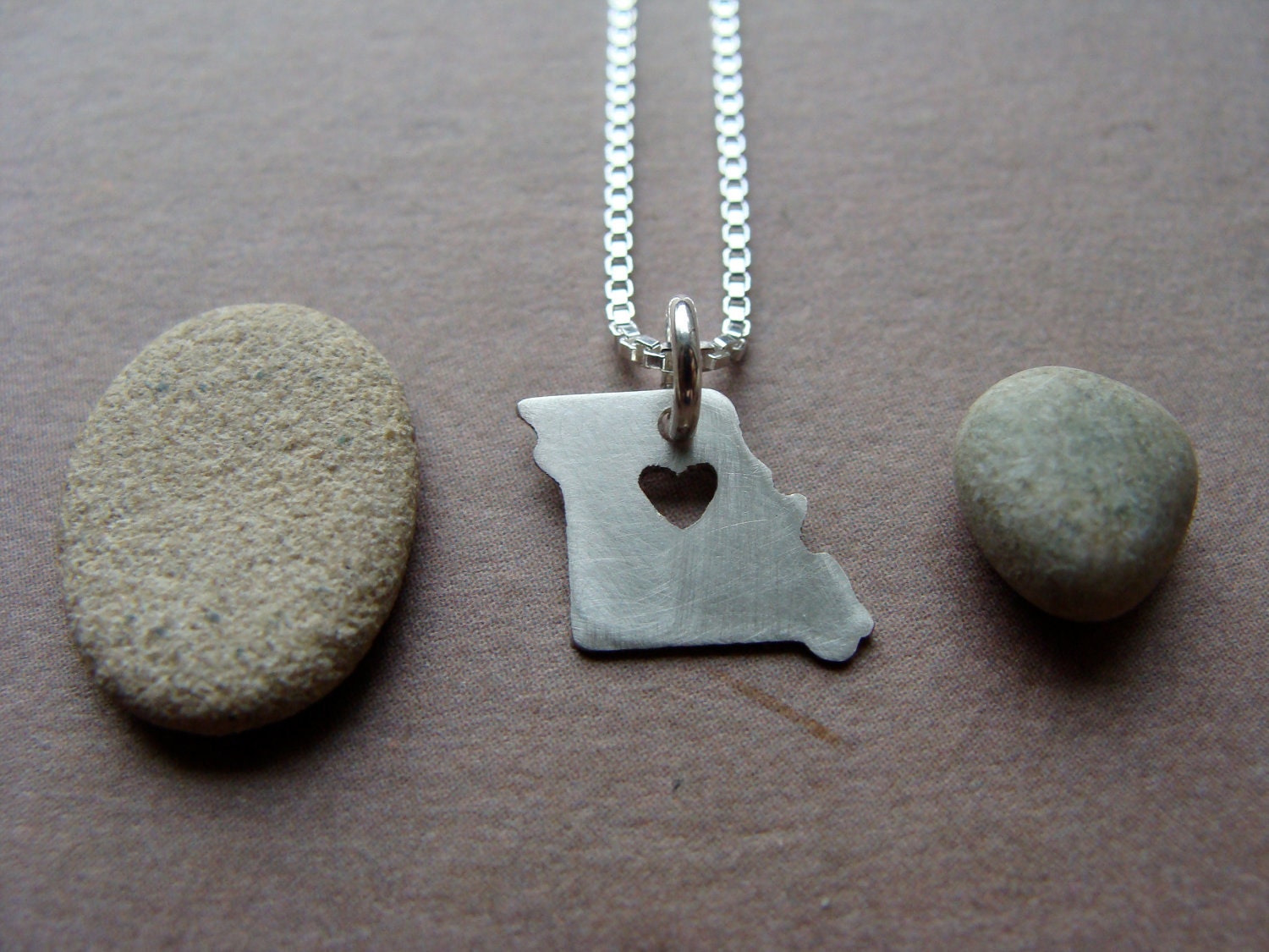 Tiny Missouri State Necklace (sterling silver)