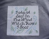 Leaf On The Wind Cross Stitch