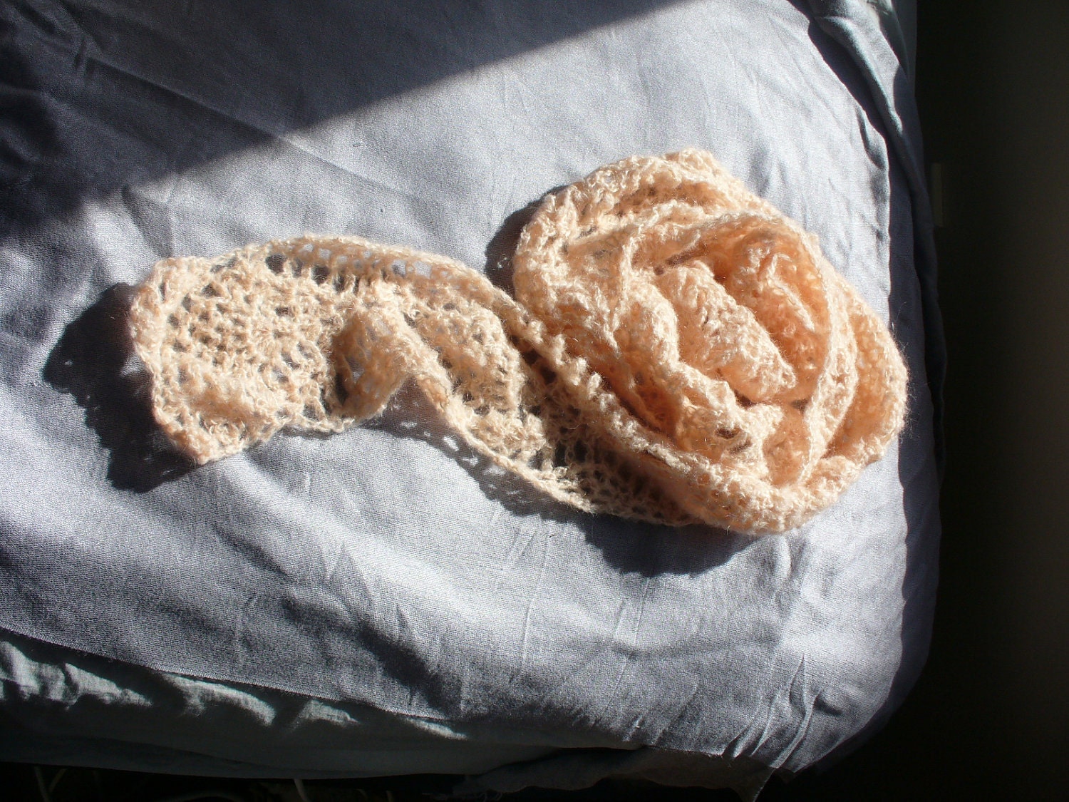 Long Pineapple Mesh Mohair Scarf