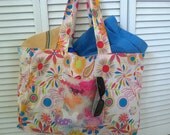 Tropical Flower Shower Curtain Beach Bag