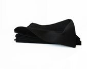 Custom linen napkins set of six Deep hems in Modern Black or Custom color.