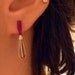 Kitchen Soup Stirrer Earrings Sterling Silver Red Enamel Statement Cool Funny Modern Minimalist Design Post Miniature Earrings Chef Jewelry