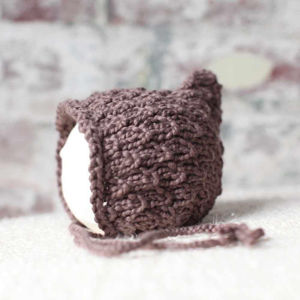 Elfkin Pixie Newborn Baby Hat - Walnut
