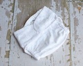 Precious Pure Cotton Diaper Cover - White with Pink Dots