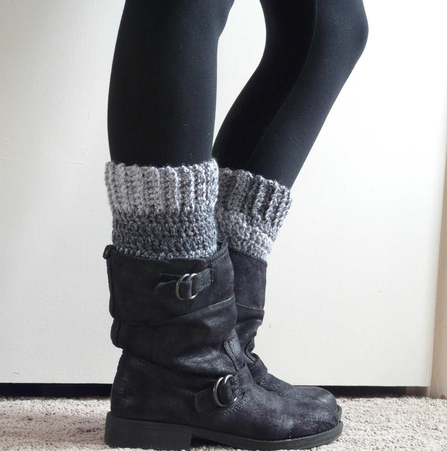 Charcoal Grey Boot Cuffs