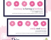 Modern Daisy Custom Invitation Printable Party Package - DIY