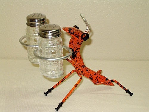Whimsical Ant Salt & Pepper Shaker Holder