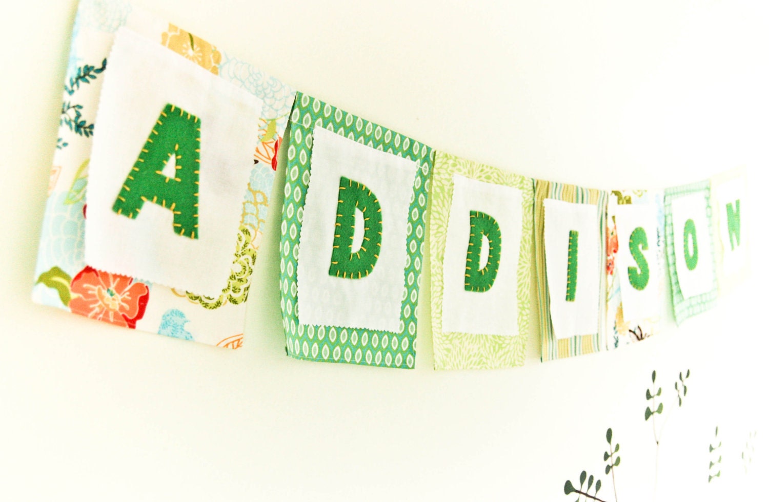 Personalized Banner, Baby Shower Bunting, Nursery Decoration, Summer Birthday Party Garland Il_570xn