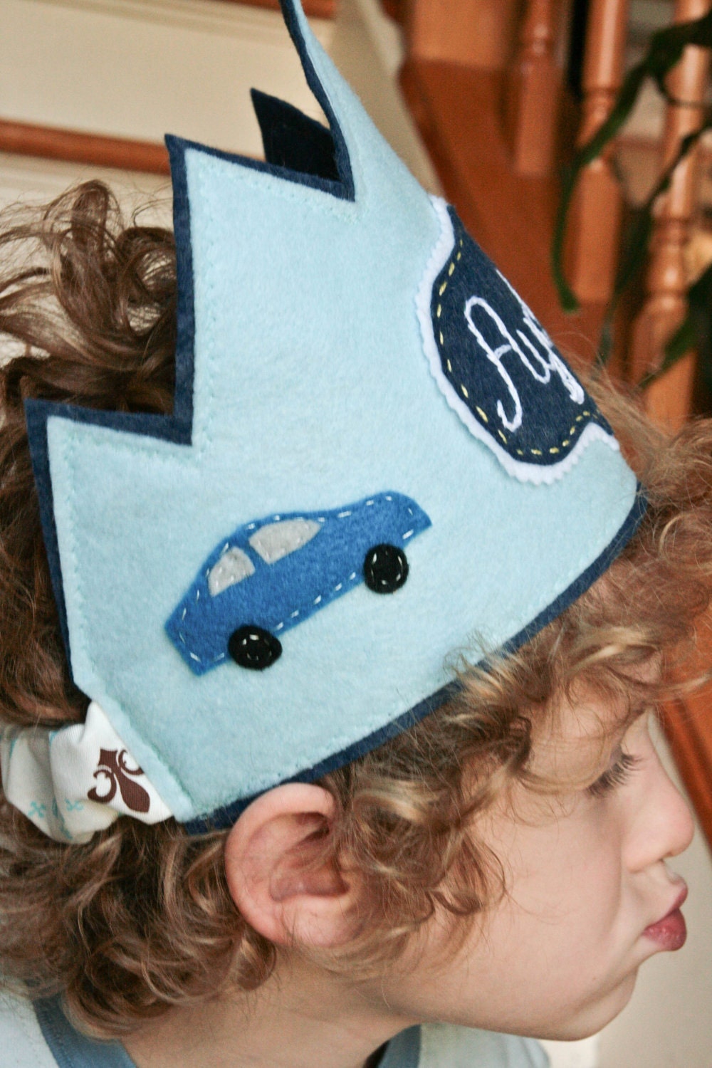 Personalized Felt Crown, Car Birthday Party Il_570xn