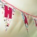 Custom  Birthday  Banner, Fabric Party Flags with Handsewn Letters, Nursery Decoration, Photo Props