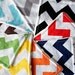 Design Your Own Chevron Baby Blanket, Medium Chevrons By Riley Blake and White Bubble Dot Minky