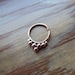 14k rose gold "Hoop with Drop" 20 gauge