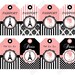 INSTANT DOWNLOAD diy Paris Birthday Party Collection PRINTABLE Cupcake Wrappers pink black damask stripes polka dots