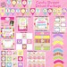 INSTANT DOWNLOAD diy Candy Shoppe Birthday Party  PRINTABLE Water Bottle Labels pink green blue yellow orange  candyland