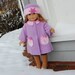 SALE........Made to fit American Girl / Bitty Baby - Fleece Coat with matching Hat - Ready to Ship 18 inch doll