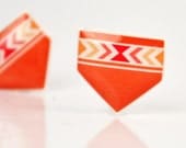 Vermillion Pueblo Post Earrings - Hypoallergenic Surgical Stainless Steel Posts