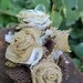 Custom Order for Kelly Burlap 2 Rose Groom's Boutonniere for Wedding Rustic Bout