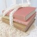 Three Vintage Books in Shades of Pink and Cream