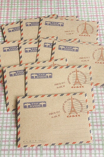 Kraft Paper Envelope (Set of 10) - Paris Eiffel Tower
