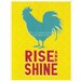 CLEARANCE - 8x10 Rise and Shine Aqua & Red Rooster Retro Style Print
