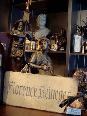 Rare Antique GOTHIC CASKET PLAQUE - Florence Reineger