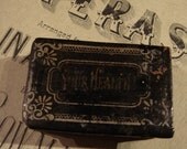 GOTHIC ANTIQUE PILL Box Victorian Papier Mache
