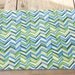 FREE US SHIPPING Pet Food Mat - Blue, Green and Yellow Chevron in Small Size