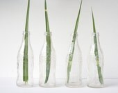 Vintage Coke Bottles - Clear Glass 10 Ounce - Set of Four