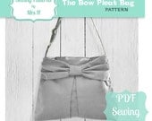 The bow pleat handbag purse bag PDF sewing pattern - Instant Download