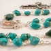Handmade Chaplet of Our Lady of Guadalupe, Turquoise Nugget Beads, Full Color Center, Beautiful Lattice Crucifix