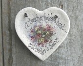 Teachers Gift Heart /  Teacher Appreciation / Salt Dough Hanging Heart Ornament